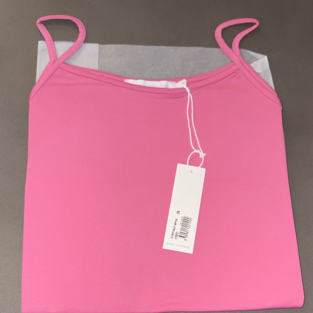 Anne Fontaine Pink Spaghetti Strap Tank Top 38